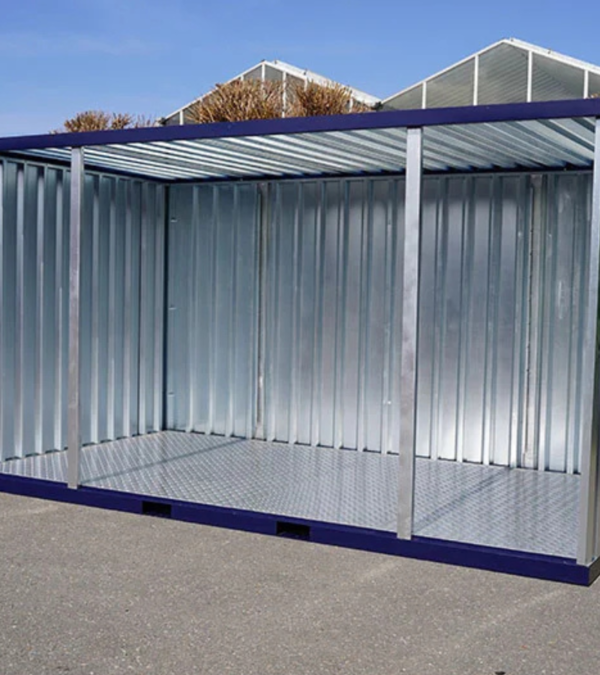 Abri de Jardin 4 x 2 mètres ouvert