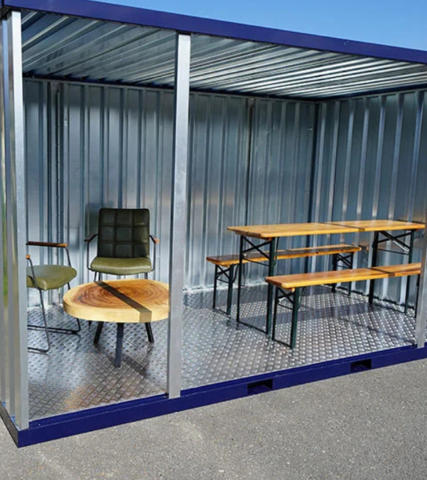 Abri de Jardin 4 x 2 mètres ouvert