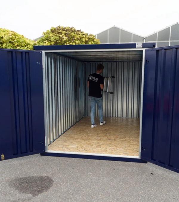 Container de Stockage démontable Bleu Acier 2 x 2 mètres