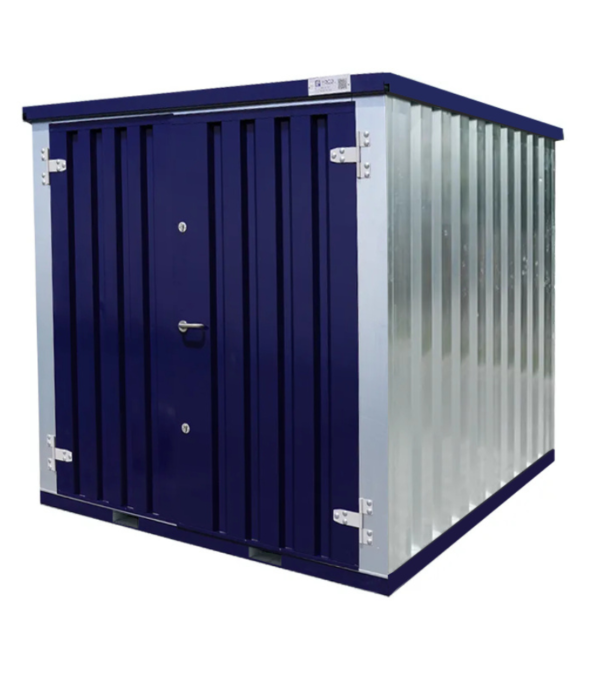 Container de Stockage démontable Bleu Acier 2 x 2 mètres