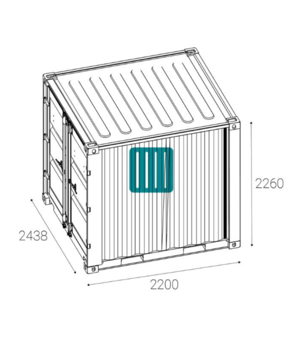 Container de stockage 8 Pieds
